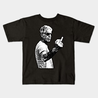 Memories Anthony Bourdain middle finger pose Kids T-Shirt